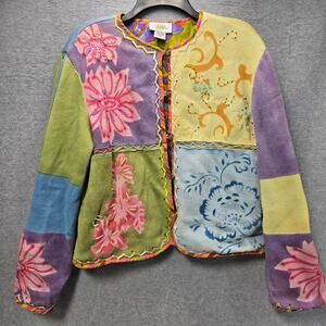 Vintage Sandy Starkman Spring Entry Colorblock Sweater Size Large